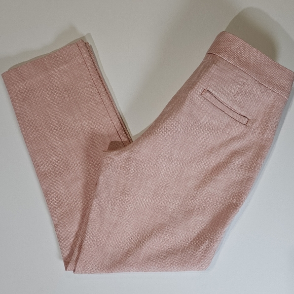 Ann Taylor Womens Dress Pants 30 Pastel Pink Devin Fit‎ Straight Leg Hipster - Picture 1 of 12